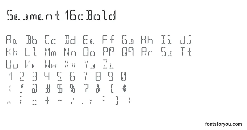 Segment16cBold-fontti – aakkoset, numerot, erikoismerkit