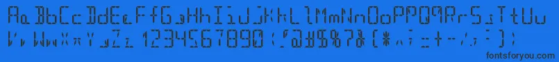 Segment16cBold Font – Black Fonts on Blue Background