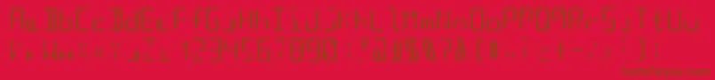 Segment16cBold Font – Brown Fonts on Red Background