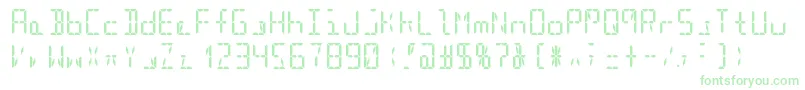 フォントSegment16cBold – 白い背景に緑のフォント