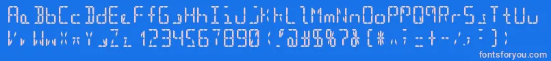 Segment16cBold Font – Pink Fonts on Blue Background