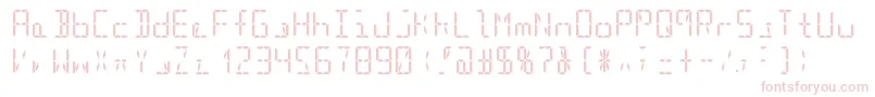 Segment16cBold-Schriftart – Rosa Schriften auf weißem Hintergrund