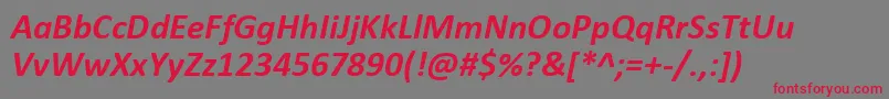 CalibriBoldItalic Font – Red Fonts on Gray Background