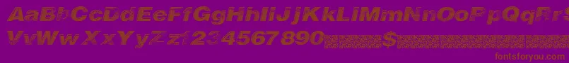 Closerace-fontti – ruskeat fontit violetilla taustalla