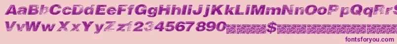 Closerace Font – Purple Fonts on Pink Background