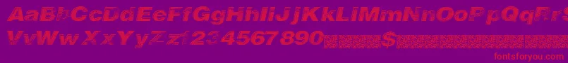 Closerace Font – Red Fonts on Purple Background