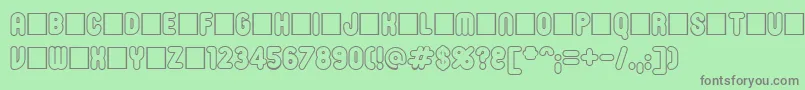 Roninsetc Font – Gray Fonts on Green Background