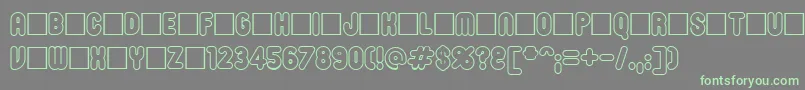 Roninsetc Font – Green Fonts on Gray Background