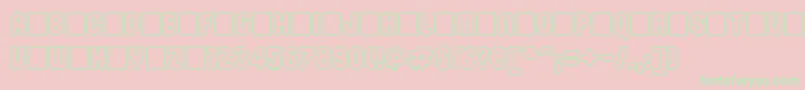 Roninsetc Font – Green Fonts on Pink Background