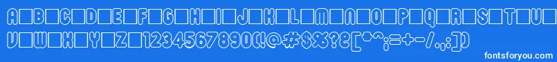 Roninsetc Font – White Fonts on Blue Background