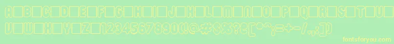 Roninsetc Font – Yellow Fonts on Green Background