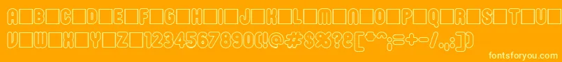 Roninsetc Font – Yellow Fonts on Orange Background