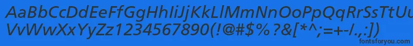 AgforeignercItalic Font – Black Fonts on Blue Background