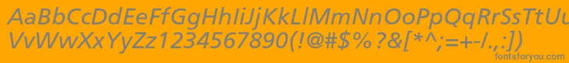 AgforeignercItalic Font – Gray Fonts on Orange Background