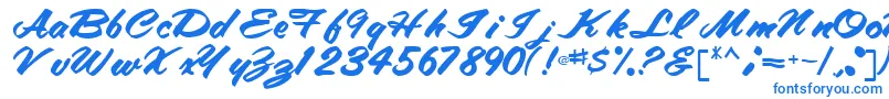 TracyRegular Font – Blue Fonts on White Background