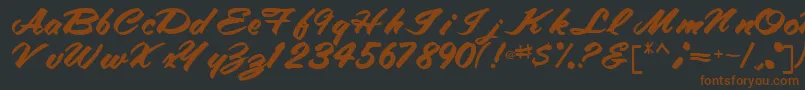 Шрифт TracyRegular – коричневые шрифты на чёрном фоне