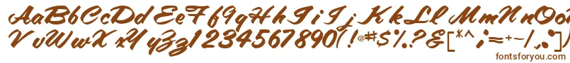 TracyRegular Font – Brown Fonts on White Background