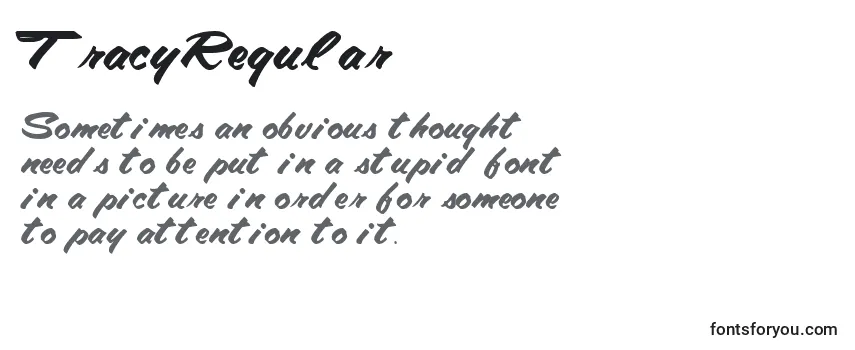 Review of the TracyRegular Font