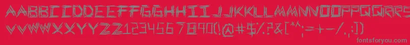 WeWrestle Font – Gray Fonts on Red Background