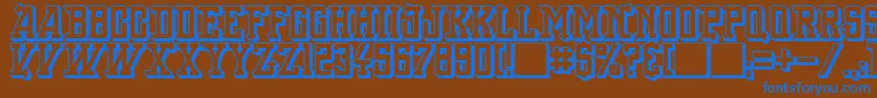 Шрифт BackOnLime – синие шрифты на коричневом фоне