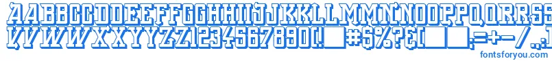 Шрифт BackOnLime – синие шрифты
