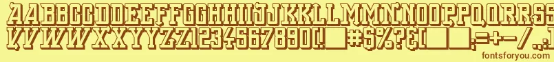 BackOnLime Font – Brown Fonts on Yellow Background