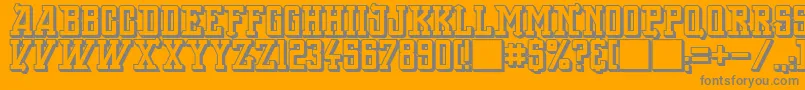 BackOnLime-Schriftart – Graue Schriften auf orangefarbenem Hintergrund