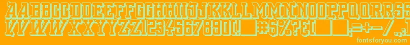 BackOnLime Font – Green Fonts on Orange Background