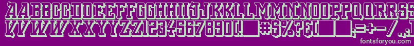 BackOnLime Font – Green Fonts on Purple Background