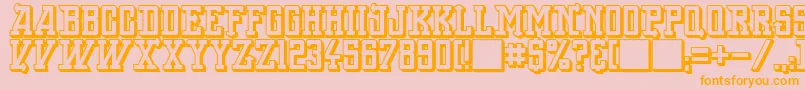 BackOnLime Font – Orange Fonts on Pink Background