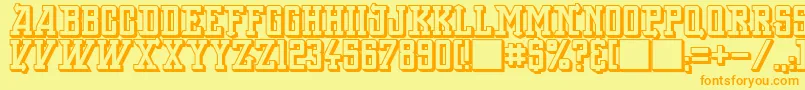BackOnLime Font – Orange Fonts on Yellow Background