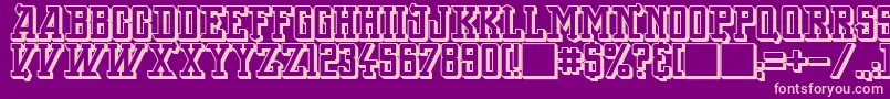 BackOnLime Font – Pink Fonts on Purple Background