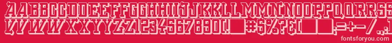 Шрифт BackOnLime – розовые шрифты на красном фоне