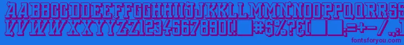BackOnLime Font – Purple Fonts on Blue Background