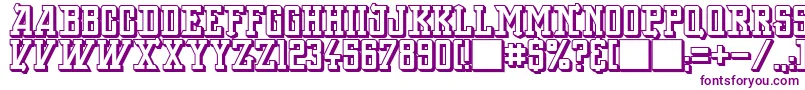 Шрифт BackOnLime – фиолетовые шрифты на белом фоне