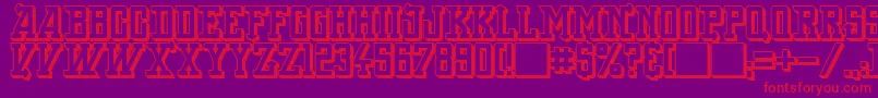 BackOnLime Font – Red Fonts on Purple Background