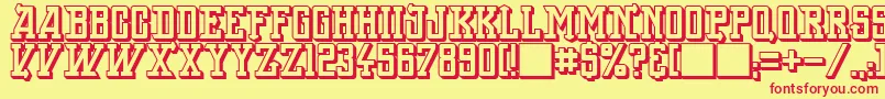 BackOnLime Font – Red Fonts on Yellow Background
