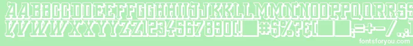 BackOnLime Font – White Fonts on Green Background