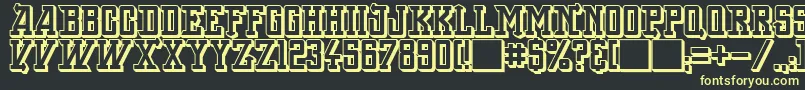 Шрифт BackOnLime – жёлтые шрифты на чёрном фоне