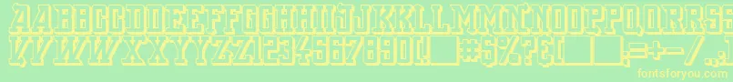 BackOnLime Font – Yellow Fonts on Green Background