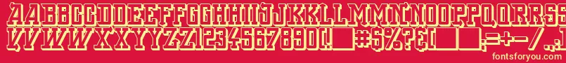 BackOnLime Font – Yellow Fonts on Red Background