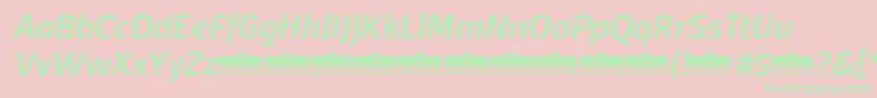 DomotikaMediumItalicTrial Font – Green Fonts on Pink Background