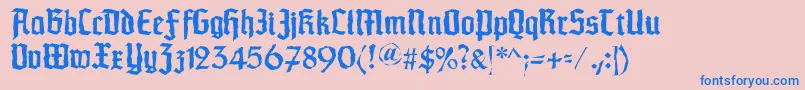 fuente Schaftstiefelkaputt – Fuentes Azules Sobre Fondo Rosa