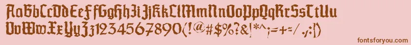 Schaftstiefelkaputt Font – Brown Fonts on Pink Background