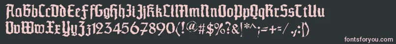 フォントSchaftstiefelkaputt – 黒い背景にピンクのフォント