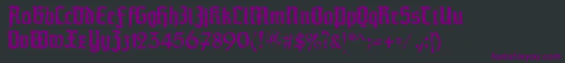 Schaftstiefelkaputt Font – Purple Fonts on Black Background