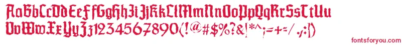 Schaftstiefelkaputt Font – Red Fonts on White Background