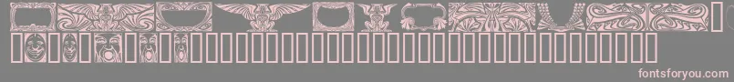 fuente ArtNoveauHeaders – Fuentes Rosadas Sobre Fondo Gris