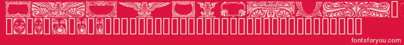 fuente ArtNoveauHeaders – Fuentes Rosadas Sobre Fondo Rojo