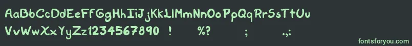 フォントScriptSoftNormal – 黒い背景に緑の文字